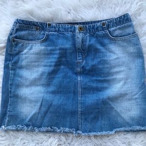 Express high waisted denim skirt